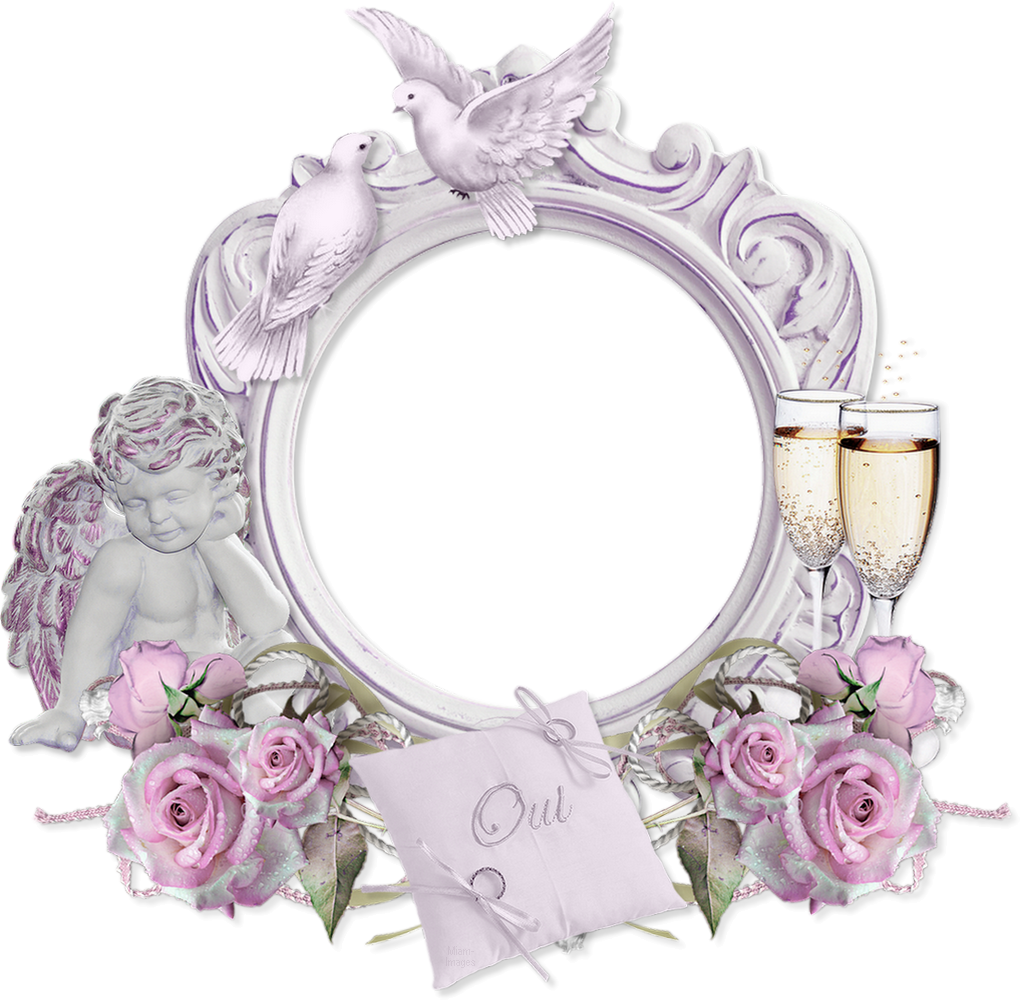 Cadre Mariage Png Cluster Wedding Frame Png