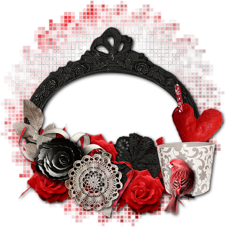 ♥ Cadre St Valentin png, cluster - Valentine frame png ♥