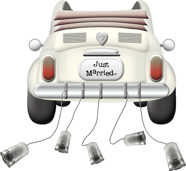♥ Mariage, tube voiture ♥ Wedding car png, Just Married ♥