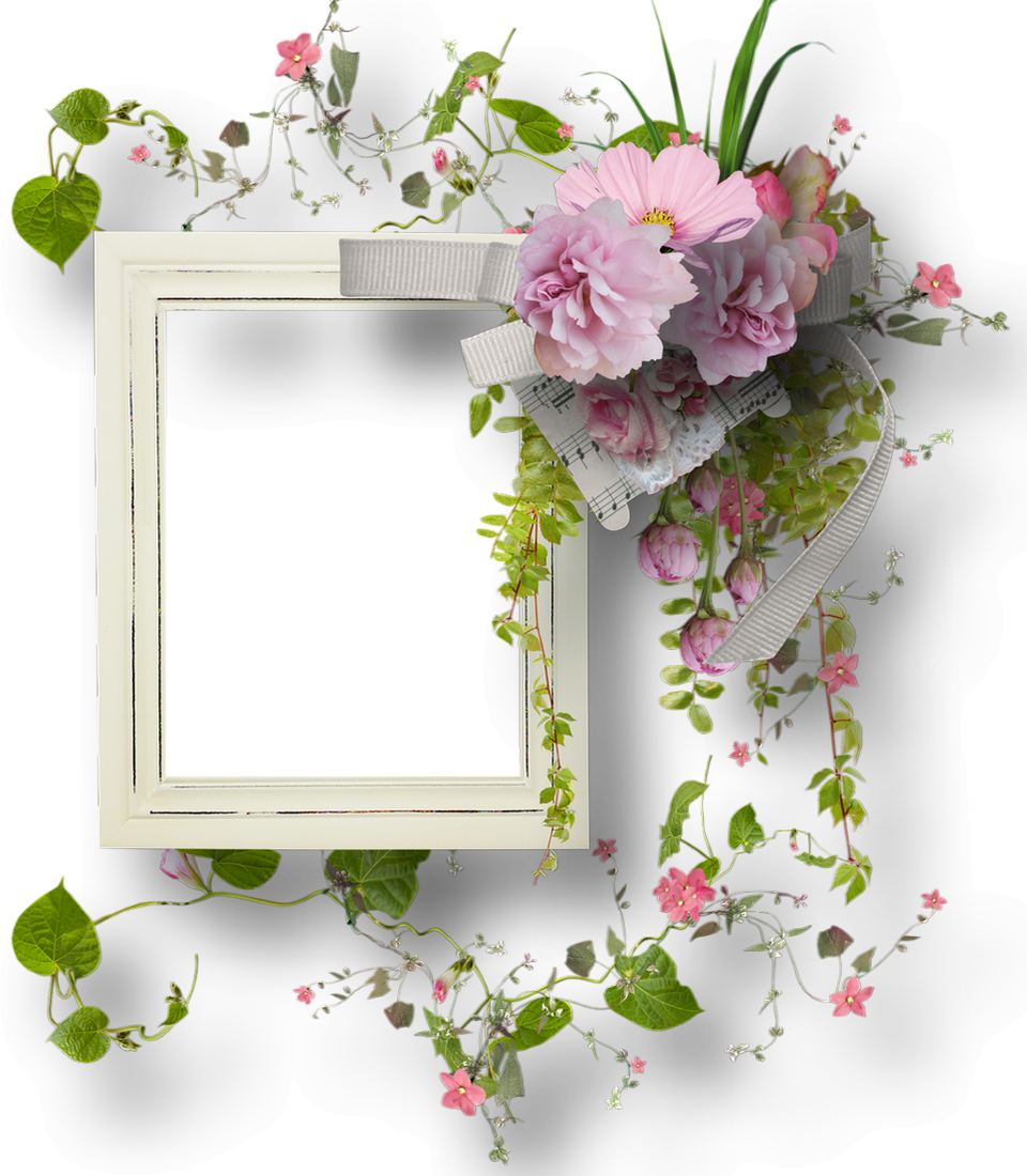 Cadre Fleuri Png Transparent Flowery Cluster Frame Png