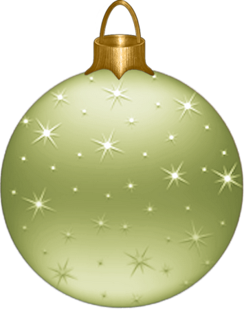 Boule de Noël verte png - Christmas green ball png