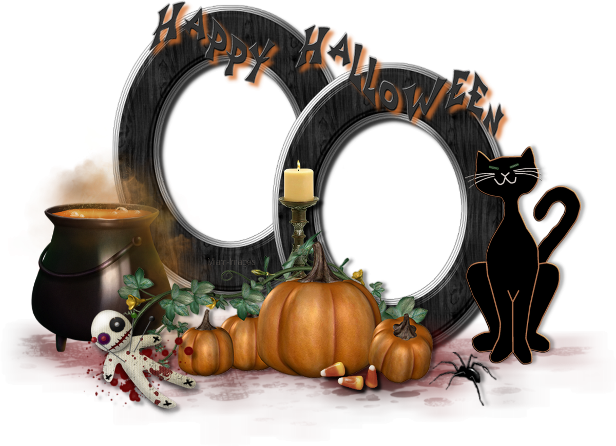 Cadre Halloween png . Happy Halloween frame png