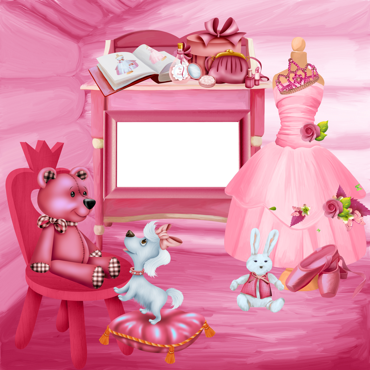 Cadre photo princesse, quick page Frame png, princess
