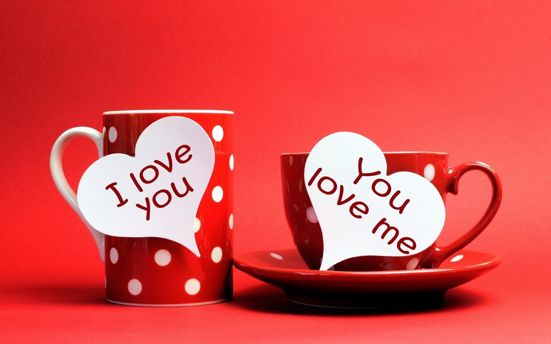 Fond d cran st valentin i love you you love me tasses