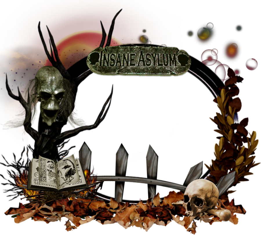 Cadre png gothique, Halloween png / Gothic frame png