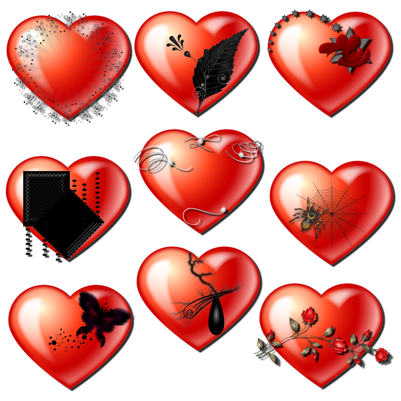 Tube Coeurs Rouges En Kit Hearts Png Corazones