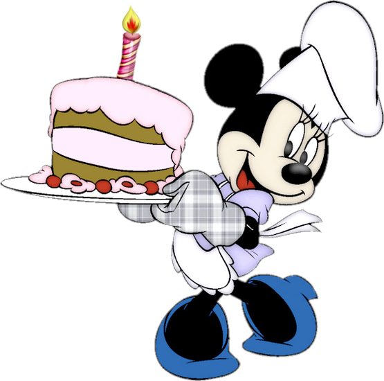 Minnie Mouse et gâteau d'anniversaire