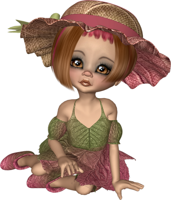 Tube Cookie Fille 3d Personnage Png Girl Clipart Doll 1393