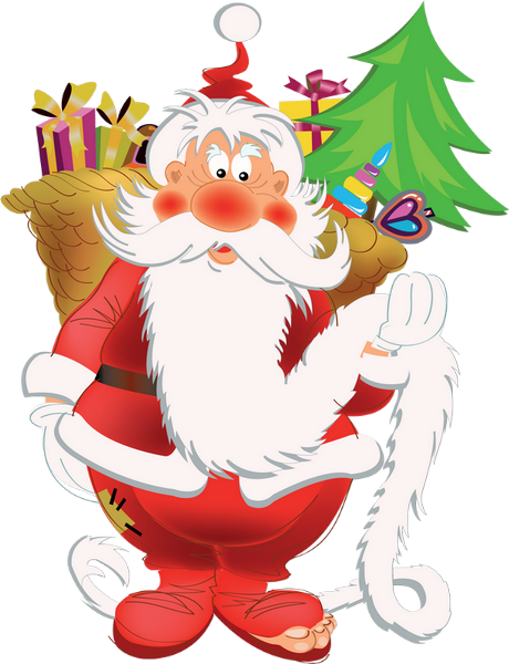 Le père Noël et sa hotte : tube - Christmas : Santa png
