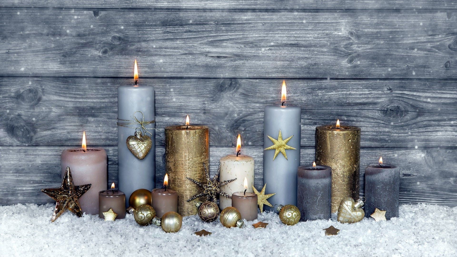 Bougies De Noël : Wallpaper - Christmas Candles - Natale