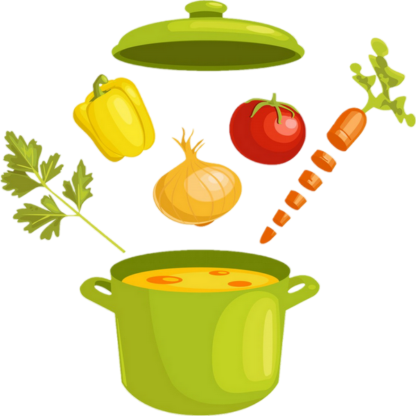 Soupe légumes dessin png Soup clipart vegetables