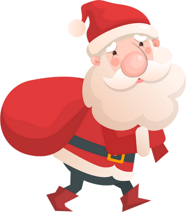 Papa Noël Et Sa Hotte_Weihnachtsmann Png_Santa Claus