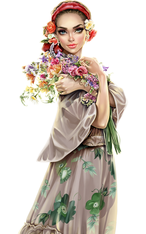 Tube Femme Png Bouquet De Fleurs Pretty Woman Png