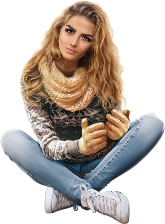 Jolie Femme Png Tube Hiver Mujer Invierno Png Frau