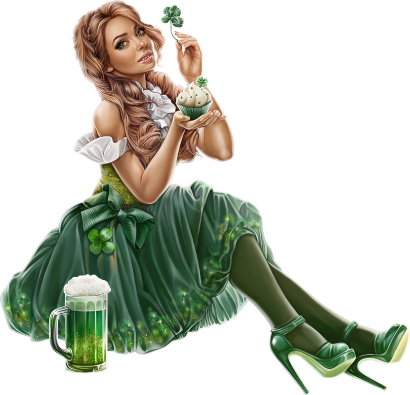 Femme St Patrick Png Tube Leprechaun Woman Png