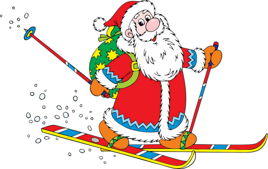 Père Noël png, ski - Babbo Natale - Santa Claus png