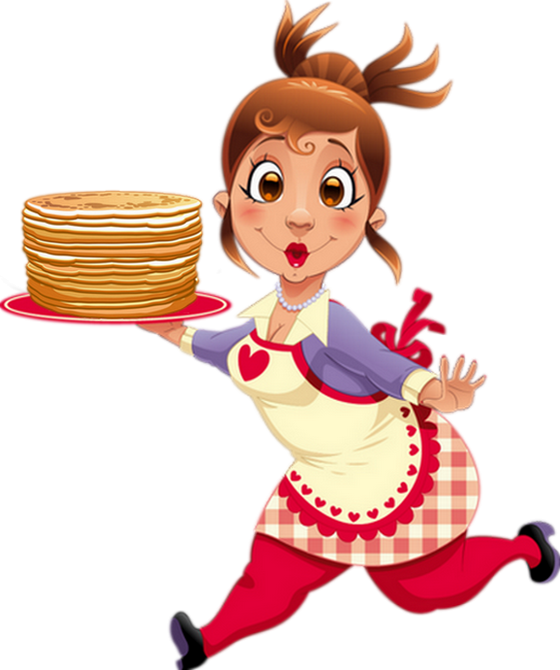 Crêpes et personnage, dessin png, tube Chandeleur