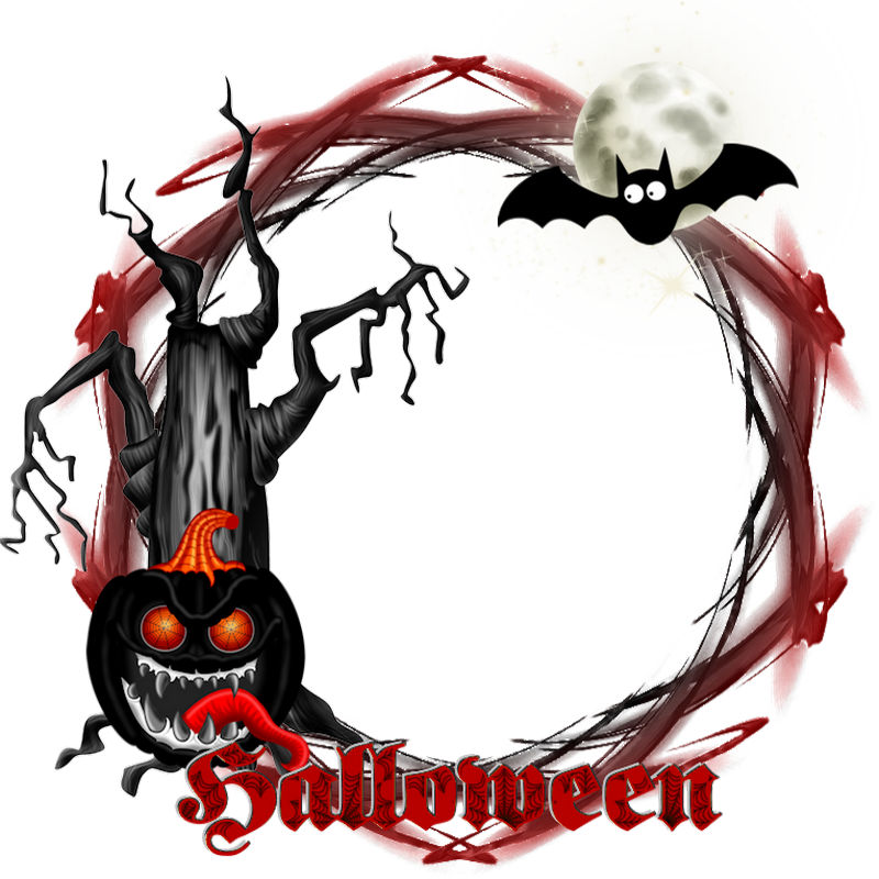 Cadre Halloween png, 31 octobre ; Halloween frame png