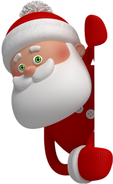 Tube Png Père Noël, 3D - Christmas, Santa Clipart Png