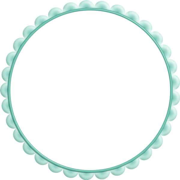 Cadre bleu png - Marco redondo png - Round frame png