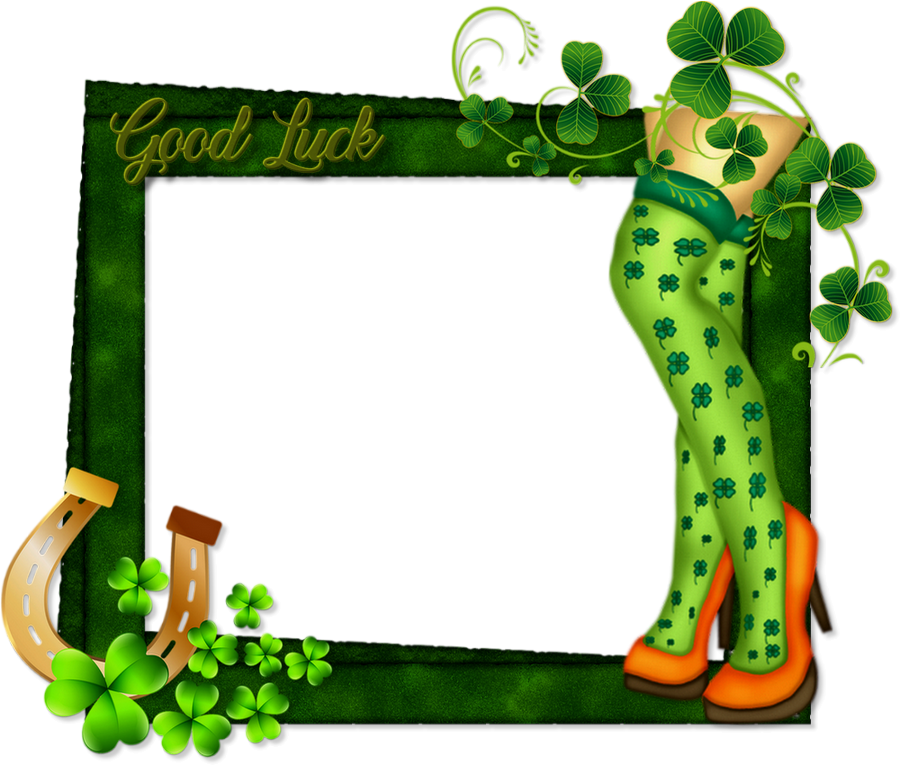 st patricks day frame with transparent background