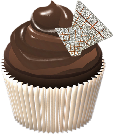 Tube gâteau cupcake au chocolat dessin pâtisserie png