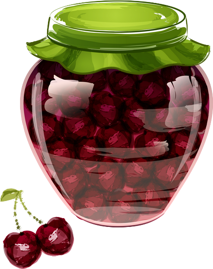 Tube Bocal De Confiture Cerise Jam Pot Png