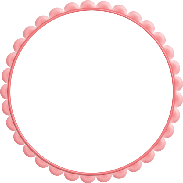 Cadre rose png - Marco redondo png - Round frame png