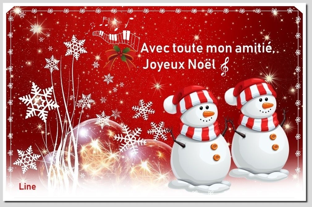 Carte Joyeux Noël : création de Line - Christmas Ecard