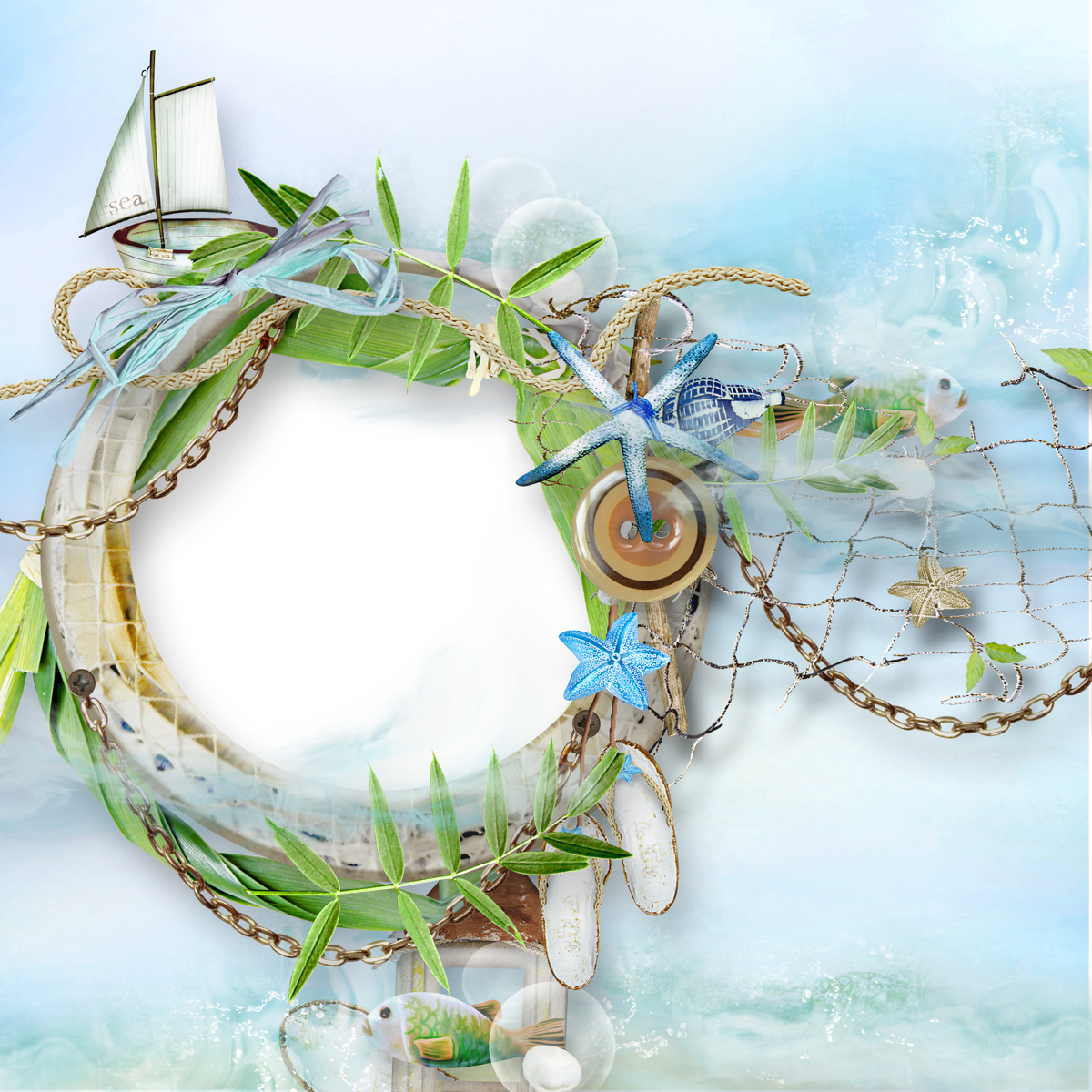 Cadre png vacances, mer, plage ; Beach, sea frame png