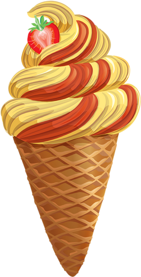 Glace à l'italienne, fraise - Ice cream png - Gelato